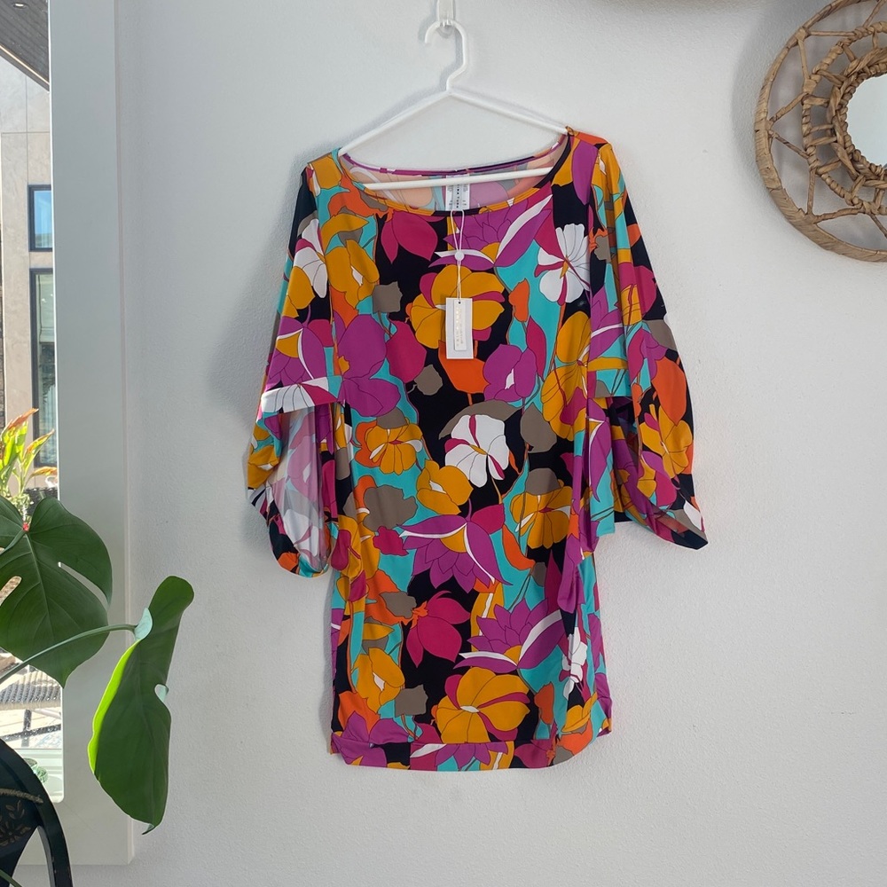 Trina Turk Gemini Tunic large beach swim